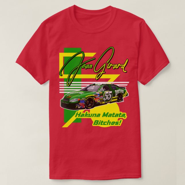Camiseta Diseño de la Carreras Noches Jean Girard Talladega (Diseño del anverso)