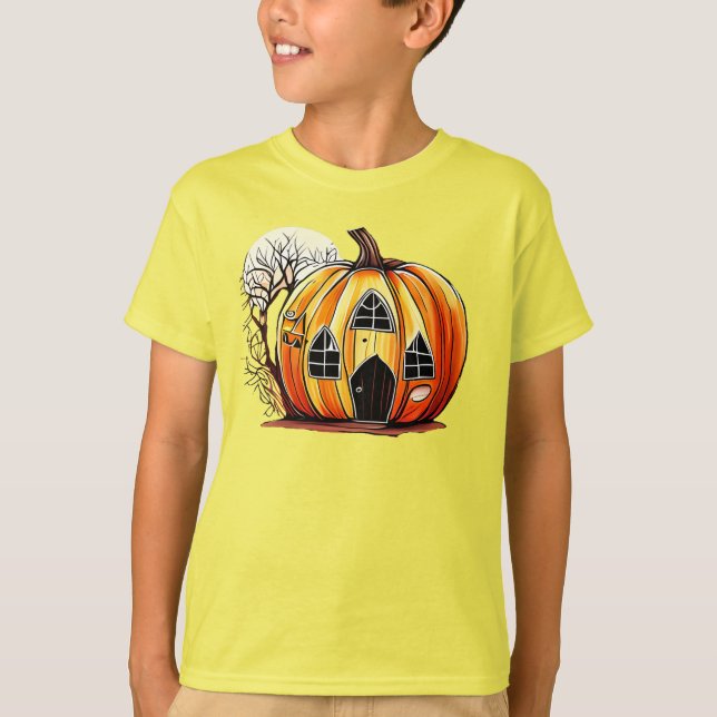 Camiseta Diseño de la casa de calabaza (Anverso)