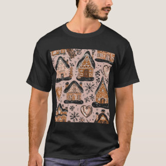 Camiseta Diseño de la Casa de Navidades de Gingerbread Vint