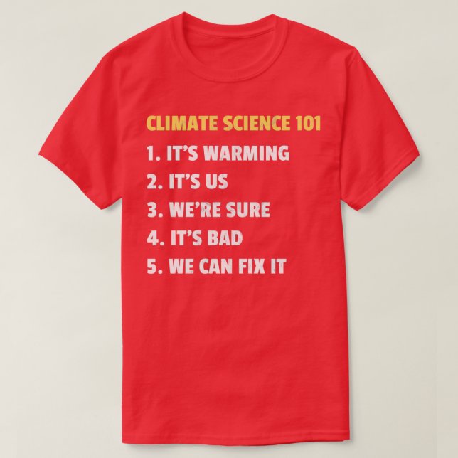 Camiseta Diseño de la ciencia del clima 101 (Diseño del anverso)