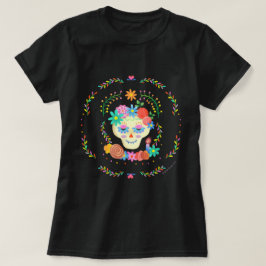 Camiseta Diseño de la circular de los muertos azucareros