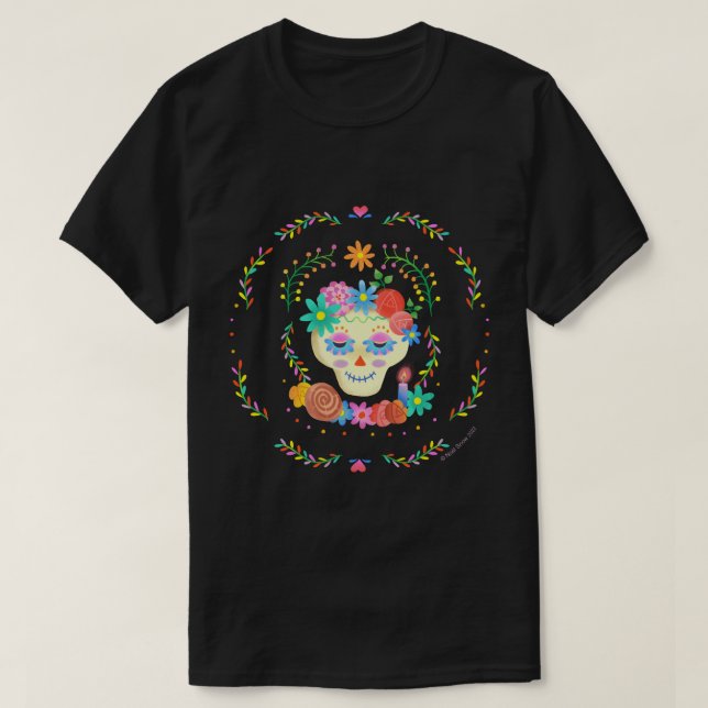 Camiseta Diseño de la circular de los muertos azucareros (Diseño del anverso)