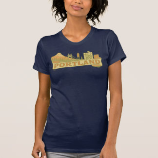 Camiseta Diseño de la ciudad banner de Portland