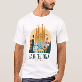 Camiseta Diseño de la ciudad de Barcelona