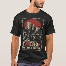Camiseta Diseño de la ciudad de supervivencia distópica eme