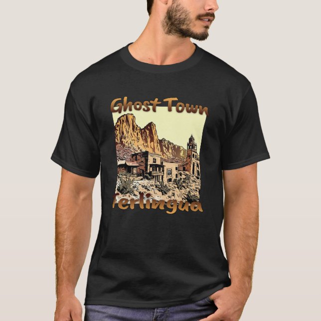 Camiseta Diseño de la ciudad fantasma de Texas Terlingua (Anverso)