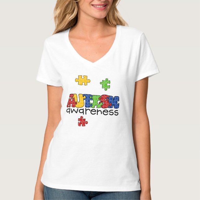 Camiseta Diseño de la conciencia del autismo (Anverso)