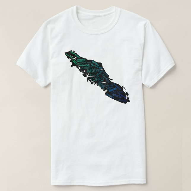 Camiseta Diseño de la costa oeste de la isla de Vancouver (Diseño del anverso)