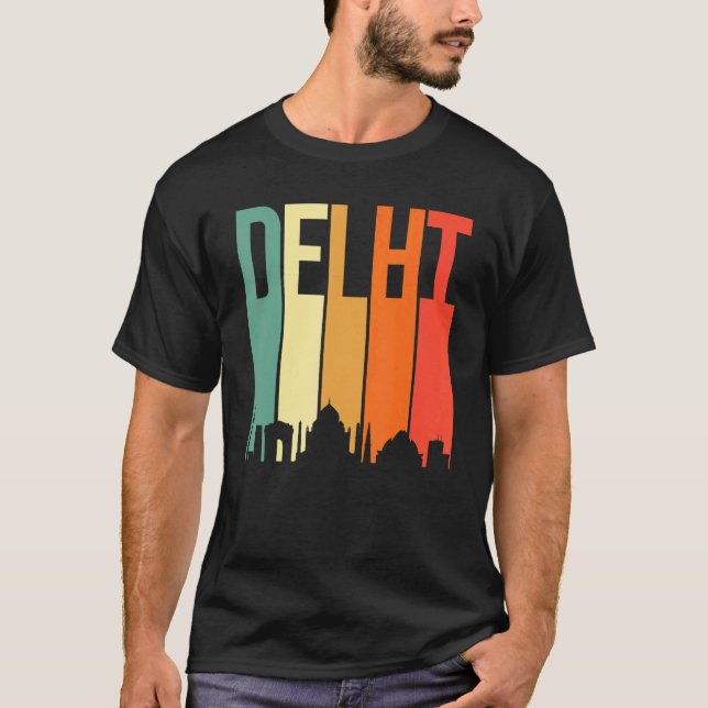 Camiseta Diseño de la desi hindi de la ciudad india de Delh (Anverso)