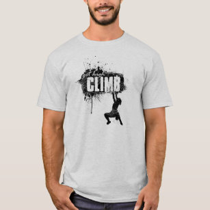 Camiseta Diseño de la escalada con el escalador masculino