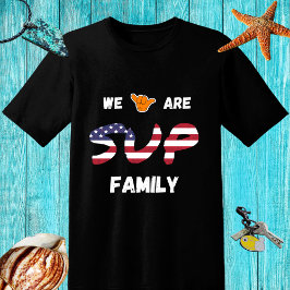 Camiseta Diseño de la familia SUP con bandera de los EE.UU.