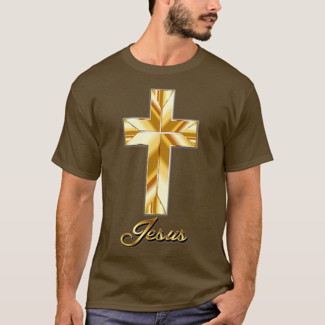 Camiseta Diseño de la fe de Jesús y de la Cruz Cristiana (Anverso)