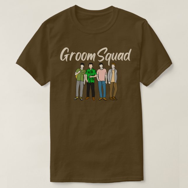 Camiseta Diseño de la fiesta de bachillerato Groom Squad (Diseño del anverso)