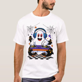 Camiseta Diseño de la fiesta de DJ fantasma Halloween