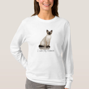 Camiseta Diseño de la fotografía del gato siamés