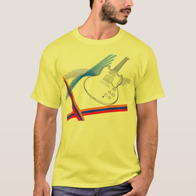 Camiseta Diseño de la guitarra (Anverso)