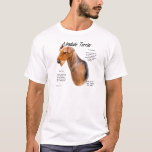 Camiseta Diseño de la historia de Airedale Terrier