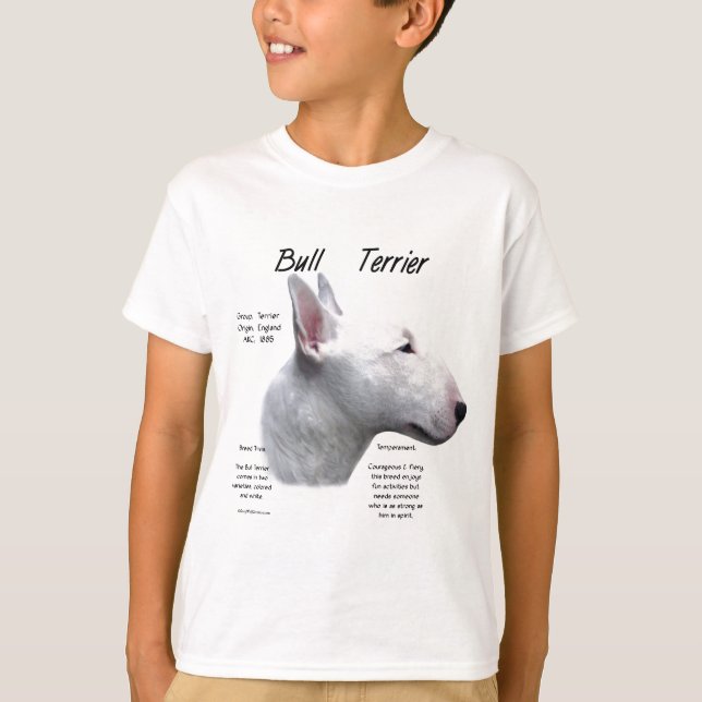 Camiseta Diseño de la historia de Bull Terrier (qué) (Anverso)