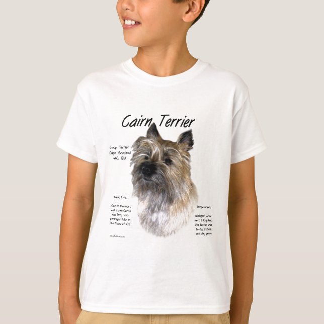 Camiseta Diseño de la historia de Cairn Terrier (Anverso)