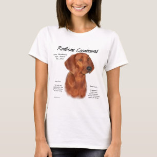 Camiseta Diseño de la historia del Coonhound de Redbone