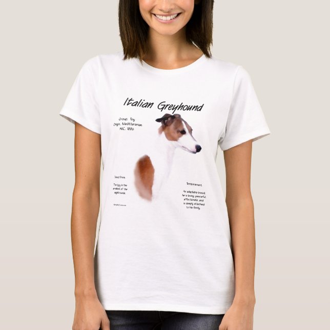 Camiseta Diseño de la historia del Greyhound en Italia (Anverso)