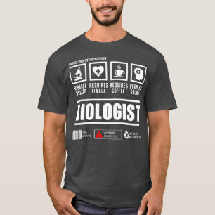 Camiseta Diseño de la información de manejo biólogo