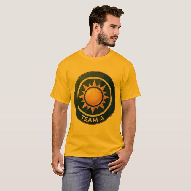 Camiseta Diseño de la Insignia del Emblema del Sol del Equi (Anverso completo)
