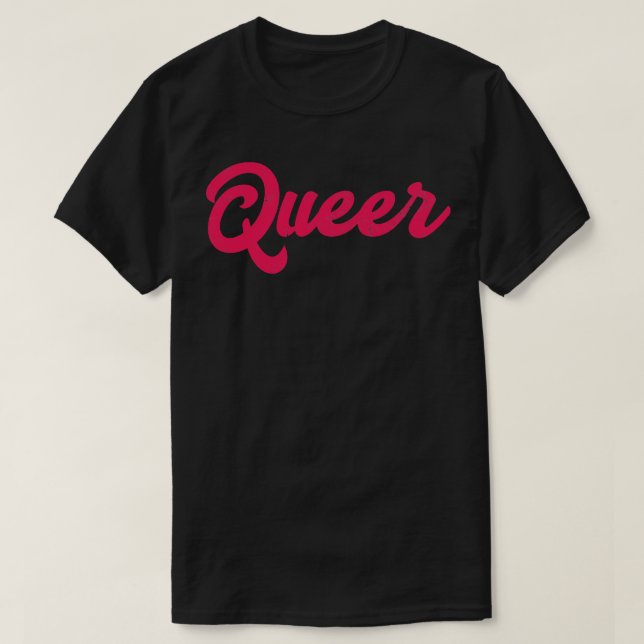 Camiseta Diseño de la instrucción Queer Faded Retro Typogra (Diseño del anverso)