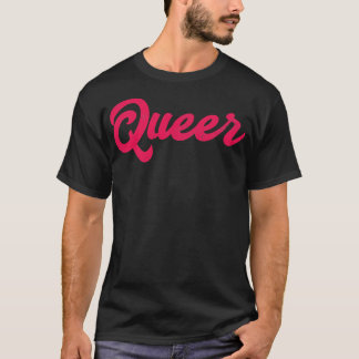 Camiseta Diseño de la instrucción Queer Faded Retro Typogra