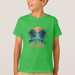 Camiseta Diseño de la isla de Aruba (versión 2) - T-Sh bási
