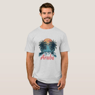 Camiseta Diseño de la isla de Aruba (versión 2) - T-Sh bási