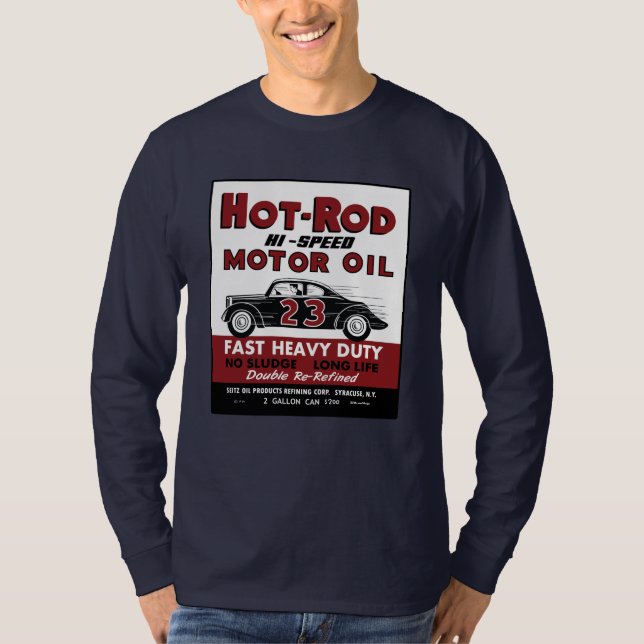 Camiseta Diseño de la lata del aceite de motor del coche de (Anverso)