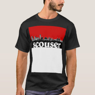 Camiseta Diseño de la línea aérea roja de Scouser Liverpool