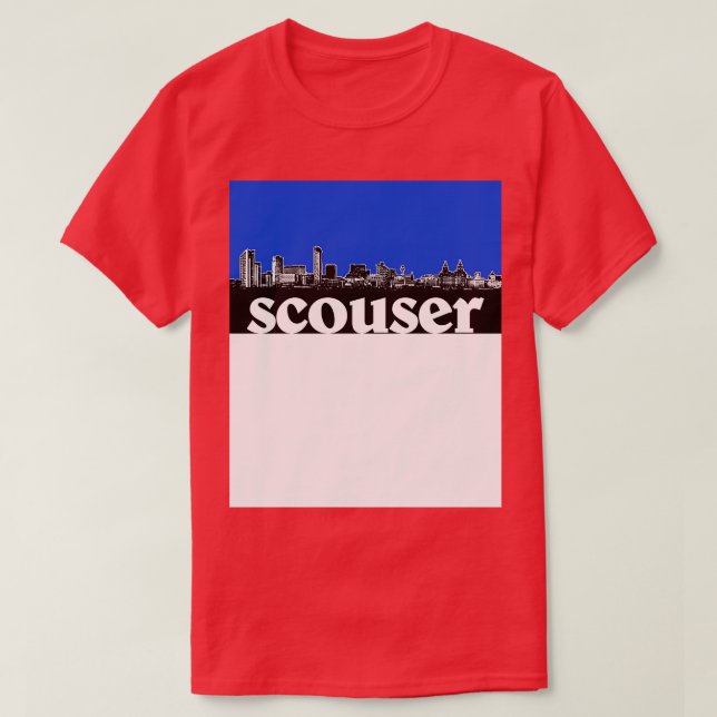 Camiseta Diseño de la Línea Azul del Liverpool de Scouser (Diseño del anverso)