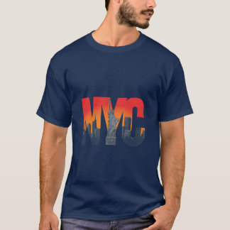 Camiseta Diseño de la Línea Skyline de Nueva York