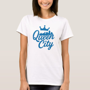Camiseta Diseño de la Línea Skyline Queen City Charlotte - 