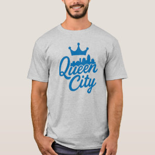 Camiseta Diseño de la Línea Skyline Queen City Charlotte - 