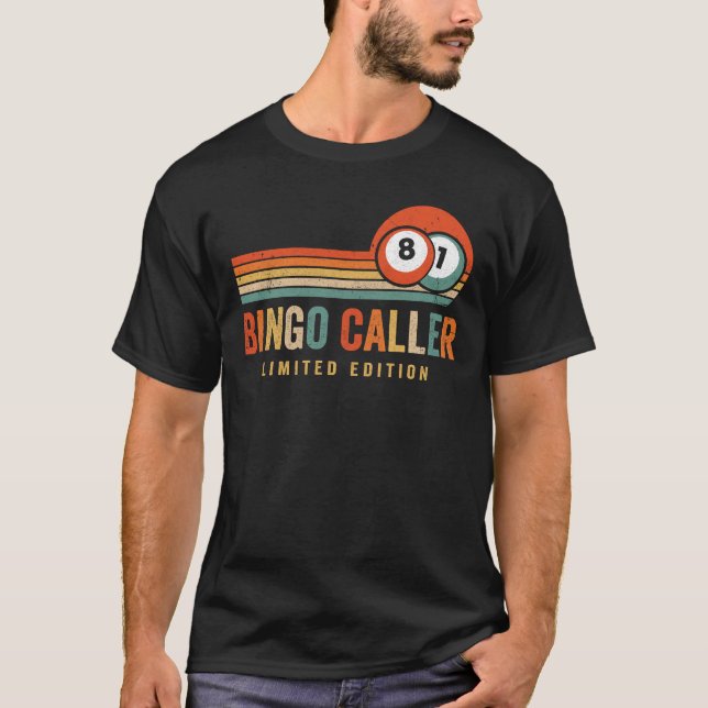Camiseta Diseño de la Llamadora de Bingo para Hombres Mujer (Anverso)