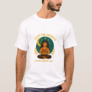 Camiseta Diseño de la Luna Cálida Celestial
