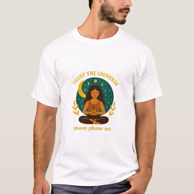 Camiseta Diseño de la Luna Cálida Celestial (Anverso)