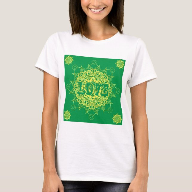 Camiseta Diseño de la mandala del amor (Anverso)