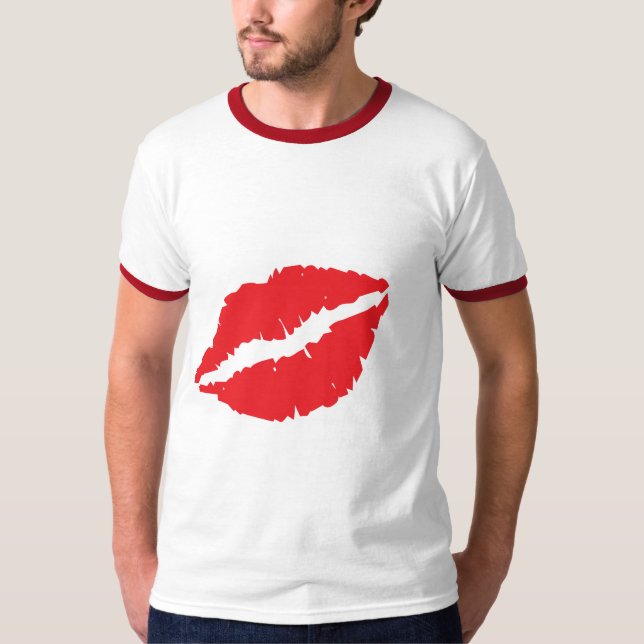 Camiseta Diseño de la marca del beso (Anverso)
