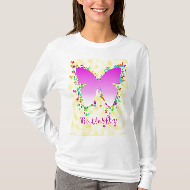 Camiseta Diseño de la mariposa (Anverso)