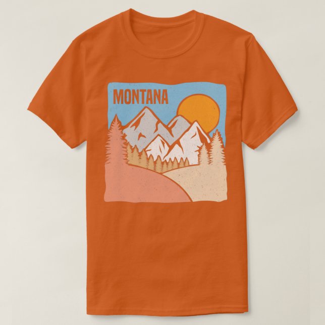 Camiseta Diseño de la montaña Naturaleza Montana para Monta (Diseño del anverso)