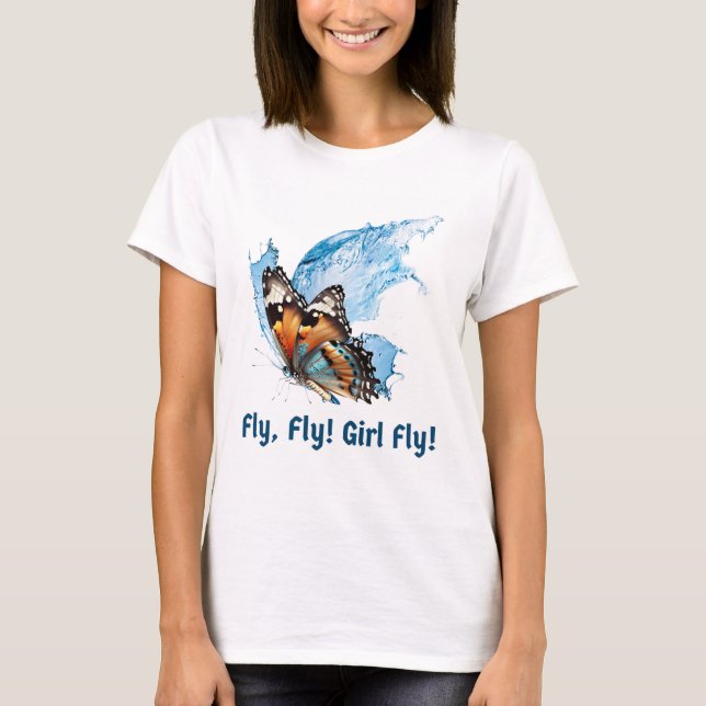 Camiseta Diseño de la mosca femenina (Anverso)