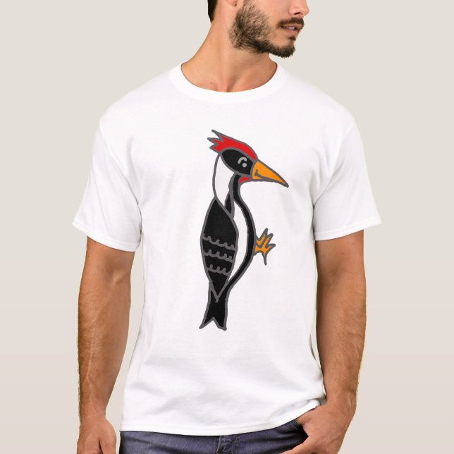 Camiseta Diseño de la Naturaleza del Carpintero Pilado de G (Anverso)