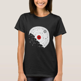 Camiseta Diseño de la Naturaleza del Disco Vinil de Música 