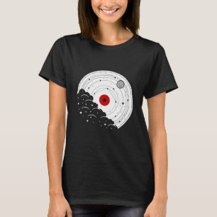 Camiseta Diseño de la Naturaleza del Disco Vinil de Música