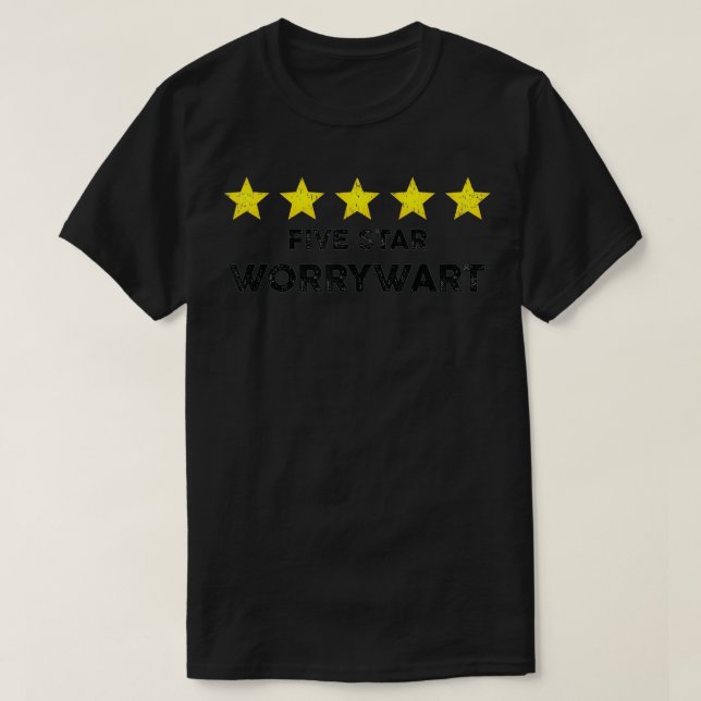 Camiseta Diseño de la palabra de clasificación de Worrywart (Diseño del anverso)
