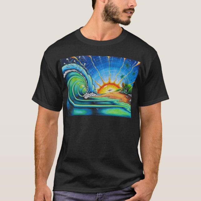 Camiseta Diseño de la persona que practica surf (Anverso)